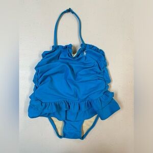 Toddler Ralph Lauren Blue One Piece Swimsuit